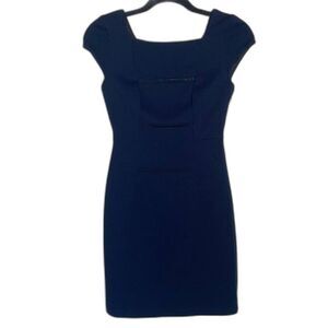 Bailey44 Sexy Navy Dress Mesh Cutouts Size Extra Small Excellent Condition